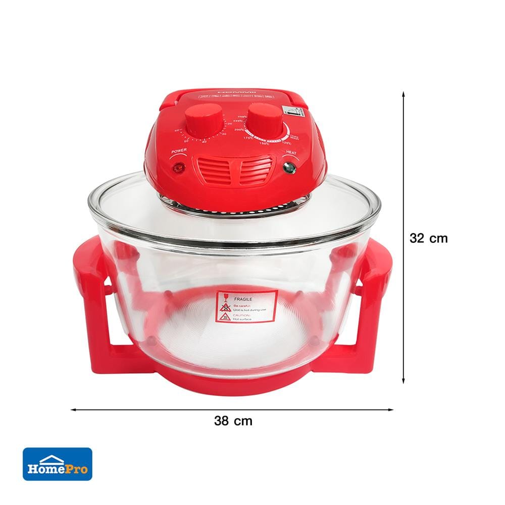 หม้ออบลมร้อน HOMMII HB-8015 12 ลิตร สีแดง