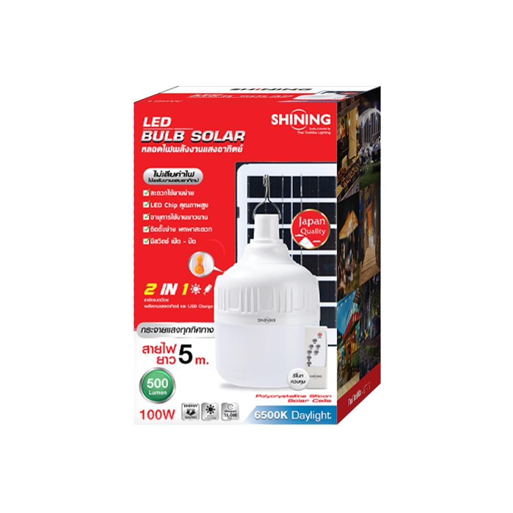 ไฟจัดสวน SOLAR SHINING S-BUB01B-SL 100 วัตต์ DAYLIGHT สีขาว