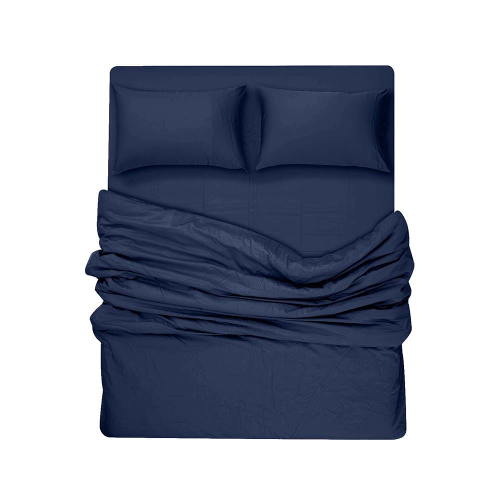 ชุดผ้าปูที่นอน 6 ฟุต 8 ชิ้น BENEATH NAVY BLUE