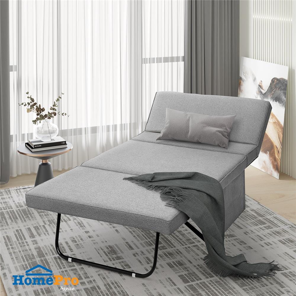 เตียงพับปรับระดับได้ HOME LIVING STYLE CLOUDY 104X199x40 ซม. สี SMOKE