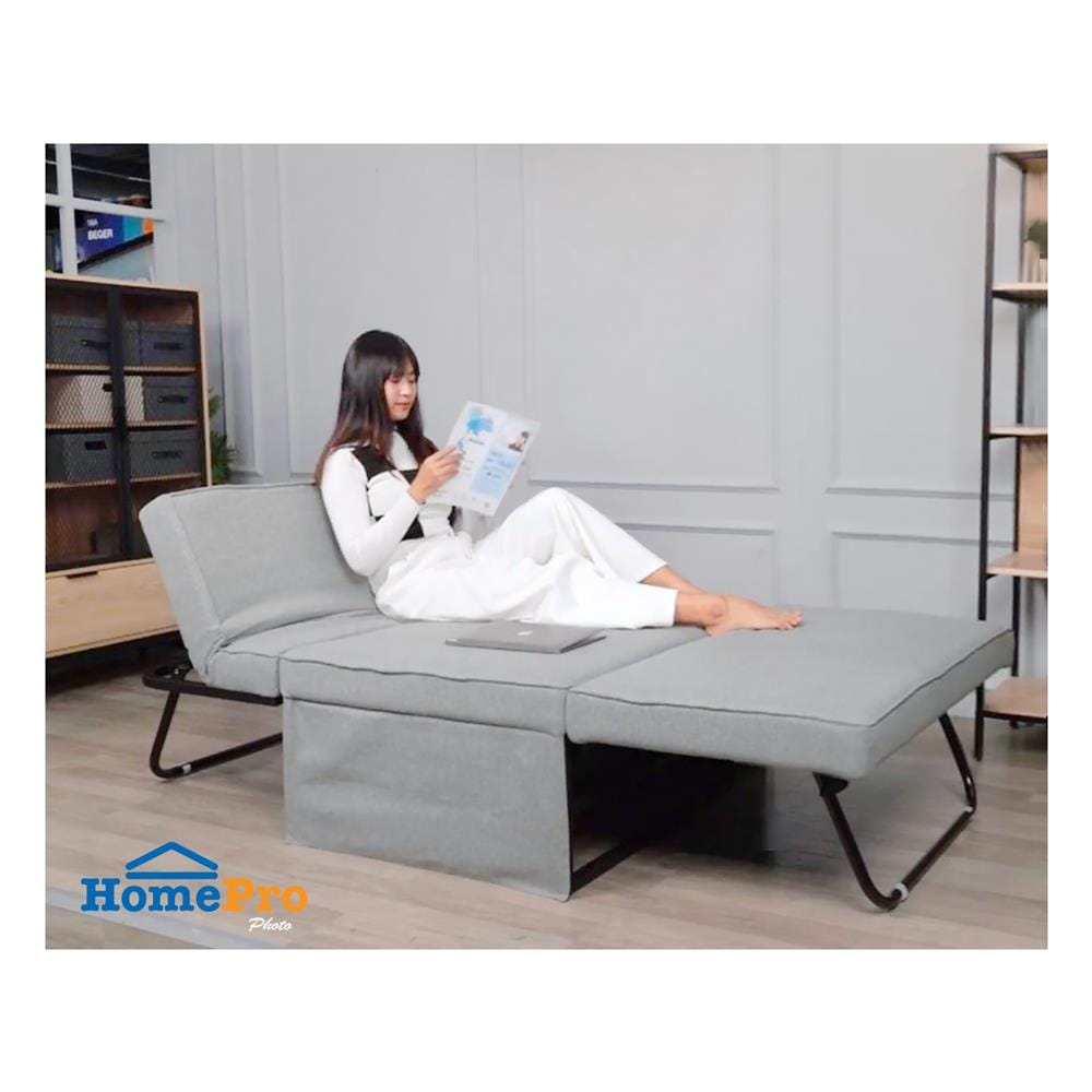 เตียงพับปรับระดับได้ HOME LIVING STYLE CLOUDY 104X199x40 ซม. สี SMOKE