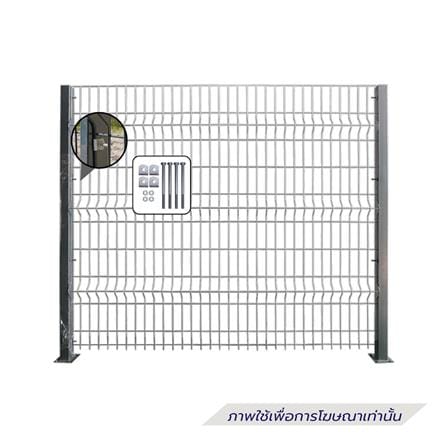 เสารั้วเหลี่ยมชุบกัลวาไนซ์ EURO FENCE 7.5x7.5x150 ซม._2