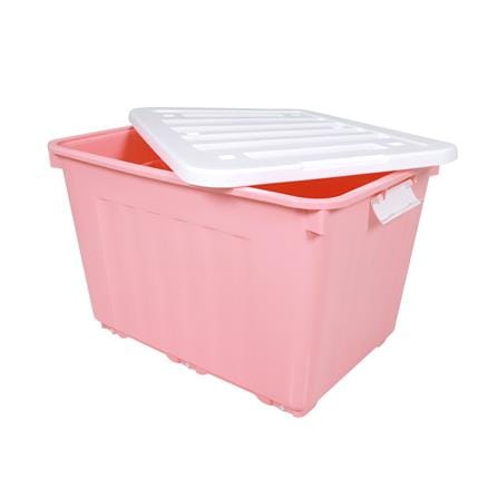 กล่องเก็บของล้อเลื่อน STACKO 70X51X46 ซม. 110 ลิตร สีชมพู_3