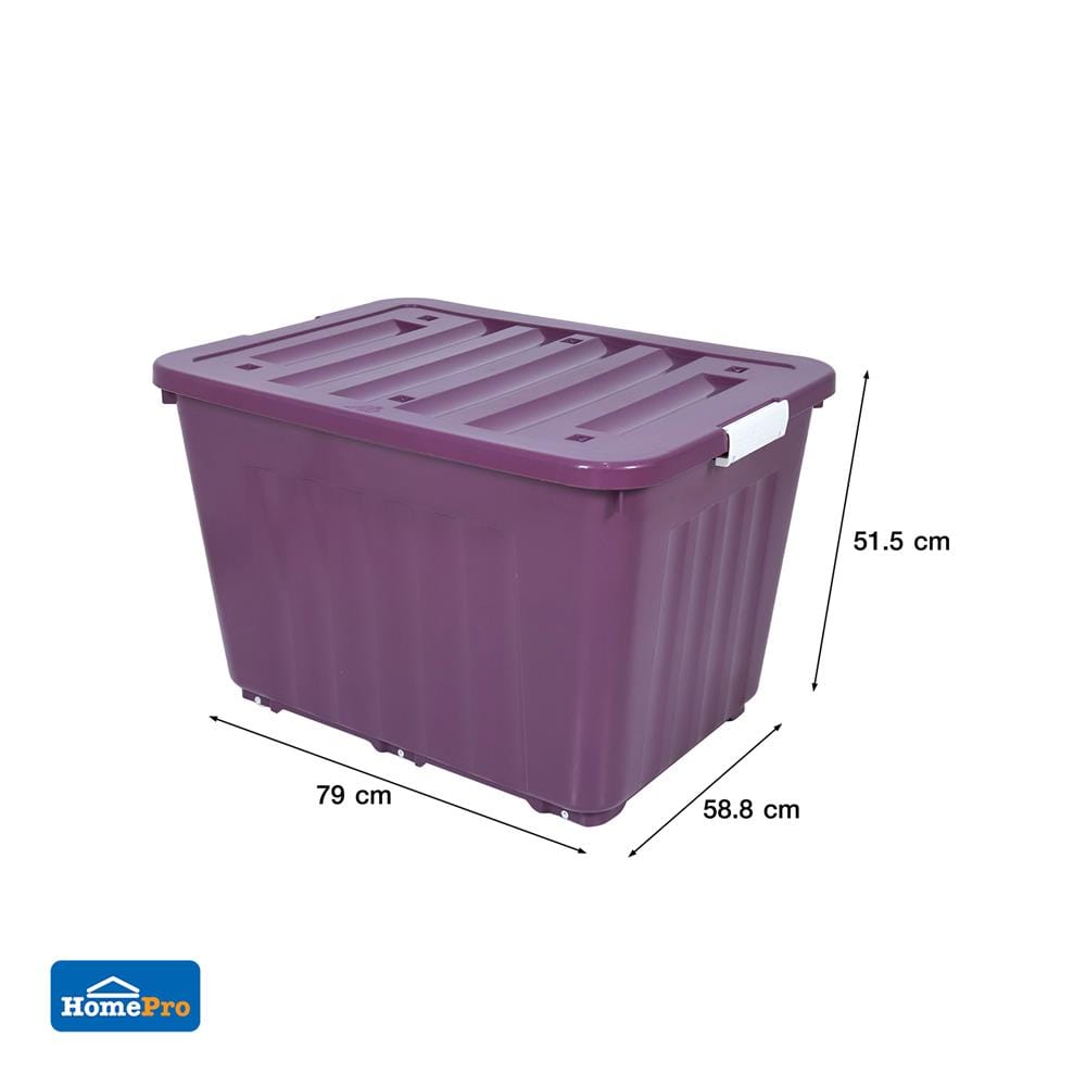 กล่องเก็บของล้อเลื่อน 160 ลิตร STACKO 79x58.8x51.5 ซม. สีม่วง