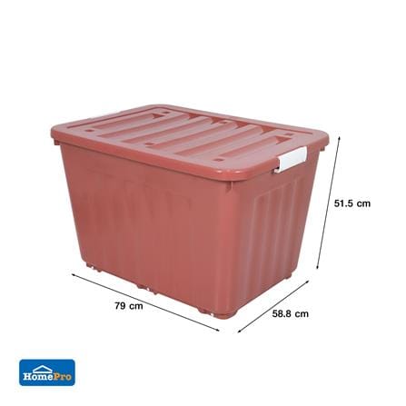 กล่องเก็บของล้อเลื่อน 160 ลิตร STACKO 79x58.8x51.5 ซม. สีน้ำตาล_8