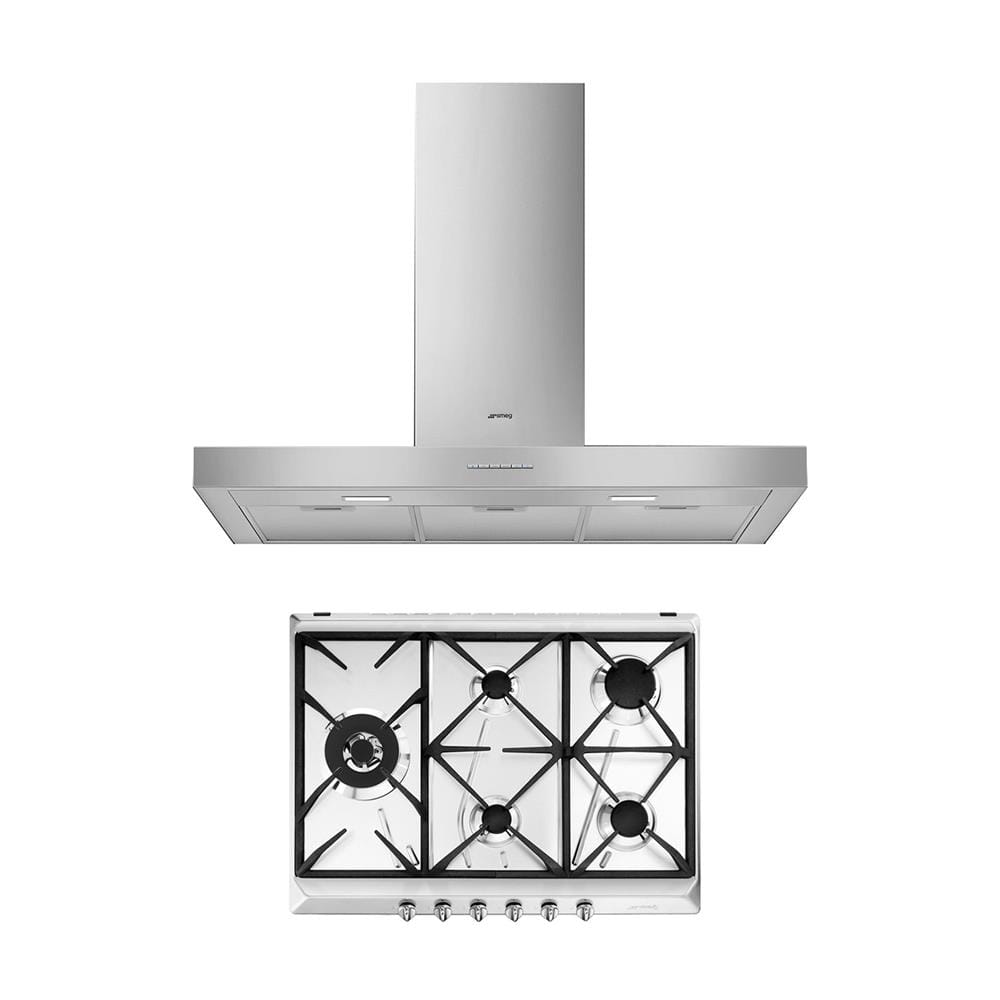 เตาฝัง+เครื่องดูดควัน SMEG SRV575GH5+KBT900XE