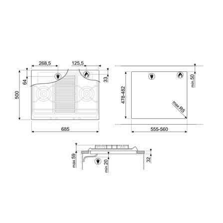เตาฝัง+เครื่องดูดควัน SMEG SRV575GH5+KBT900XE_4