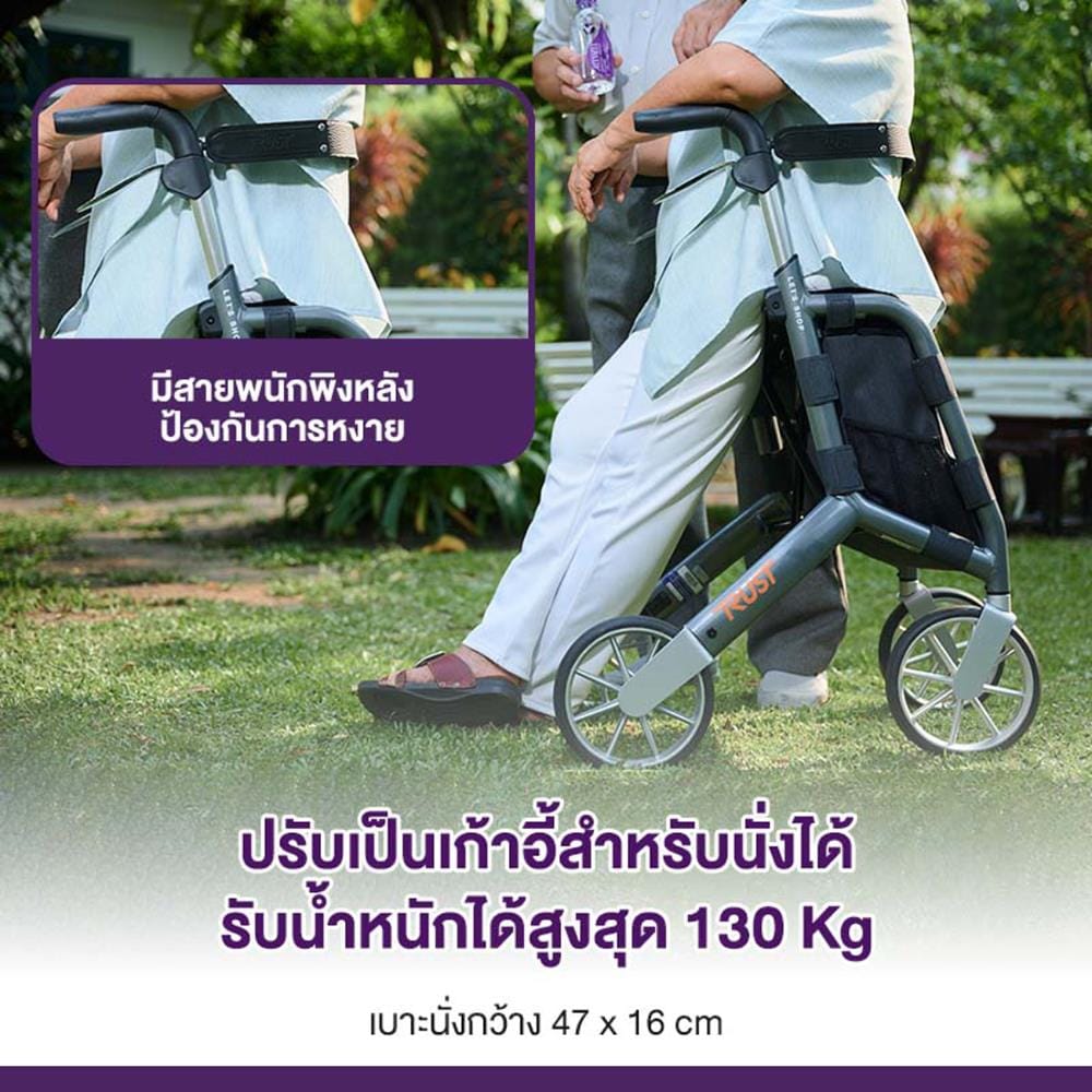 รถเข็นช่วยเดิน ALLWELL LETSHOP สีดำ