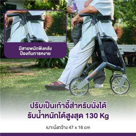 รถเข็นช่วยเดิน ALLWELL LETSHOP สีดำ_5