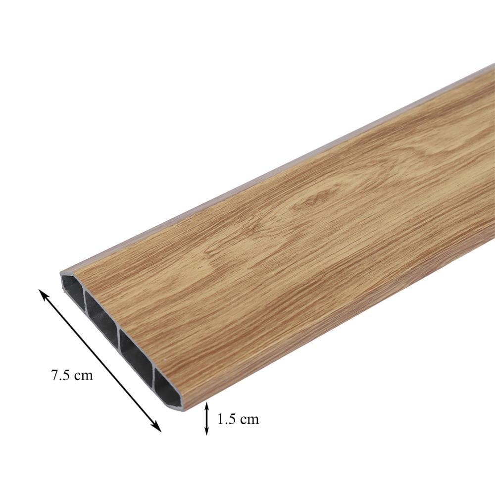 บัวพื้น PVC CROBERN 7.5x240x1.5 ซม. สีโอ๊ค