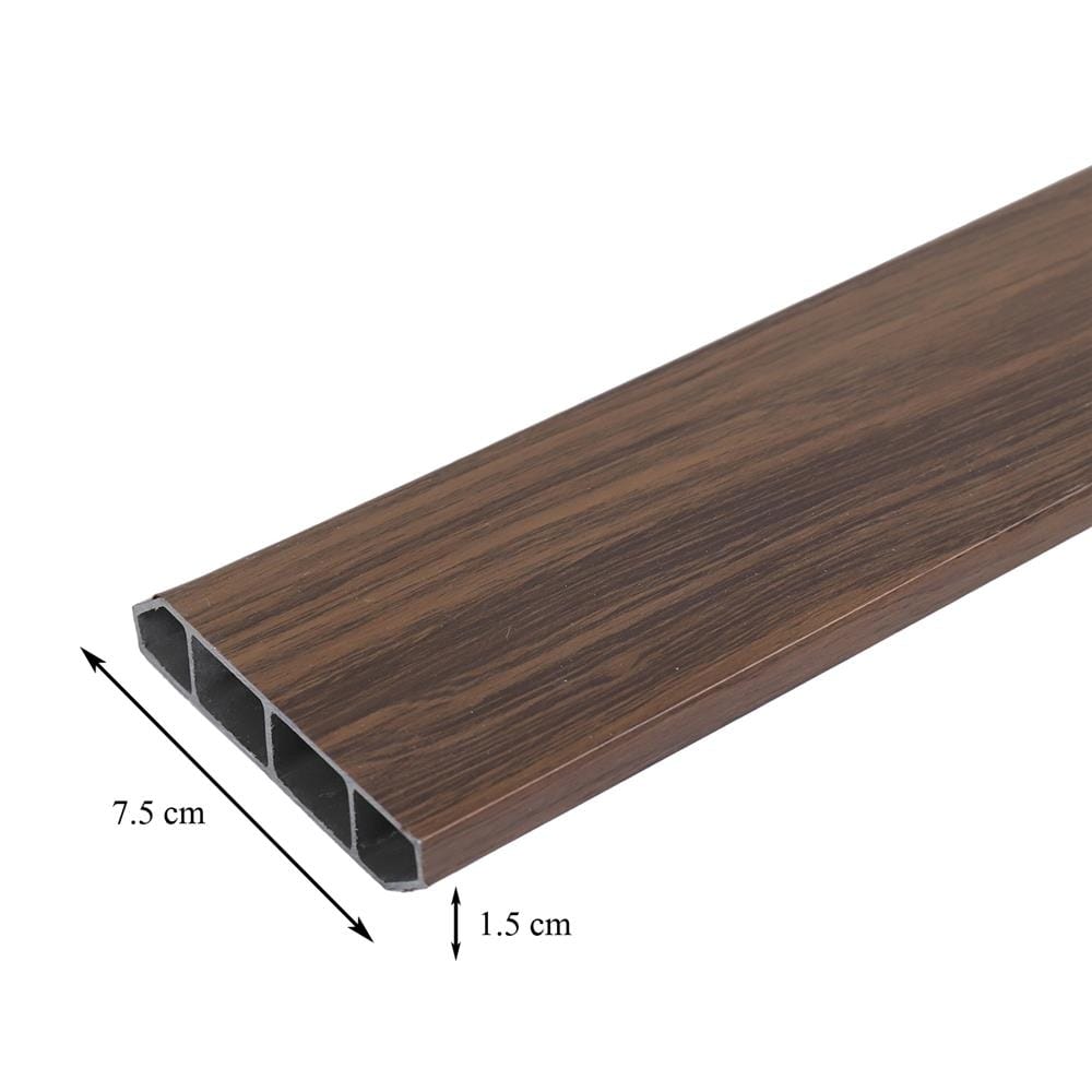 บัวพื้น PVC CROBERN 7.5x240x1.5 ซม. สีไม้สัก
