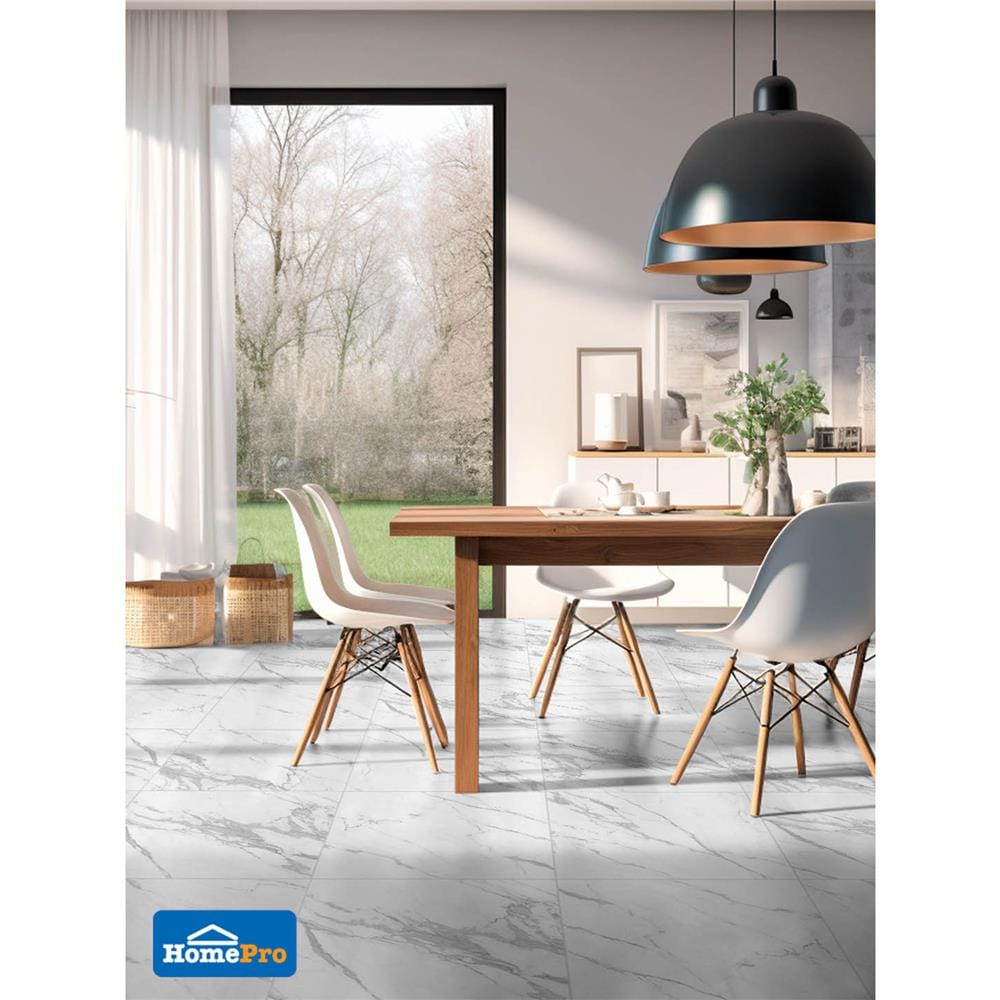 กระเบื้องพื้นพอร์ซเลน 60x60 ซม. TARA พาริช II ไวท์ A 1.44M2