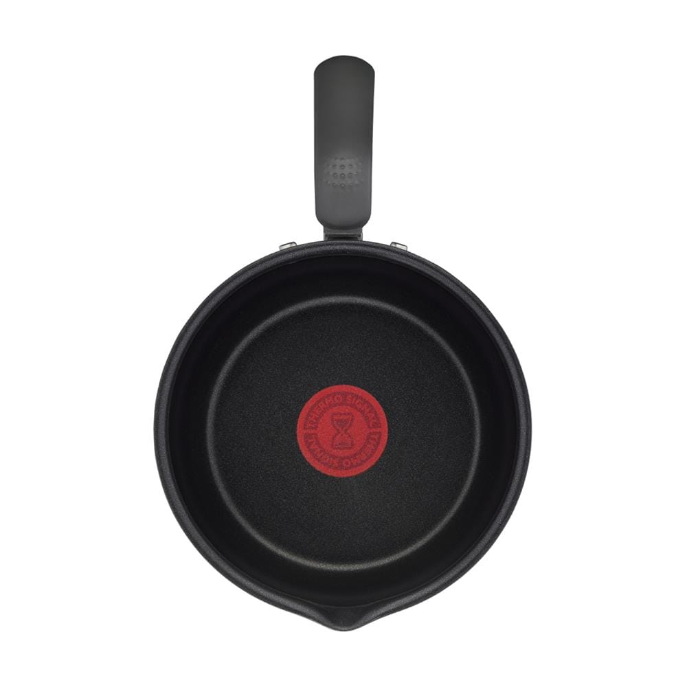 หม้อด้ามพร้อมฝาแก้ว 16 ซม. TEFAL OPTI'SPACE IH