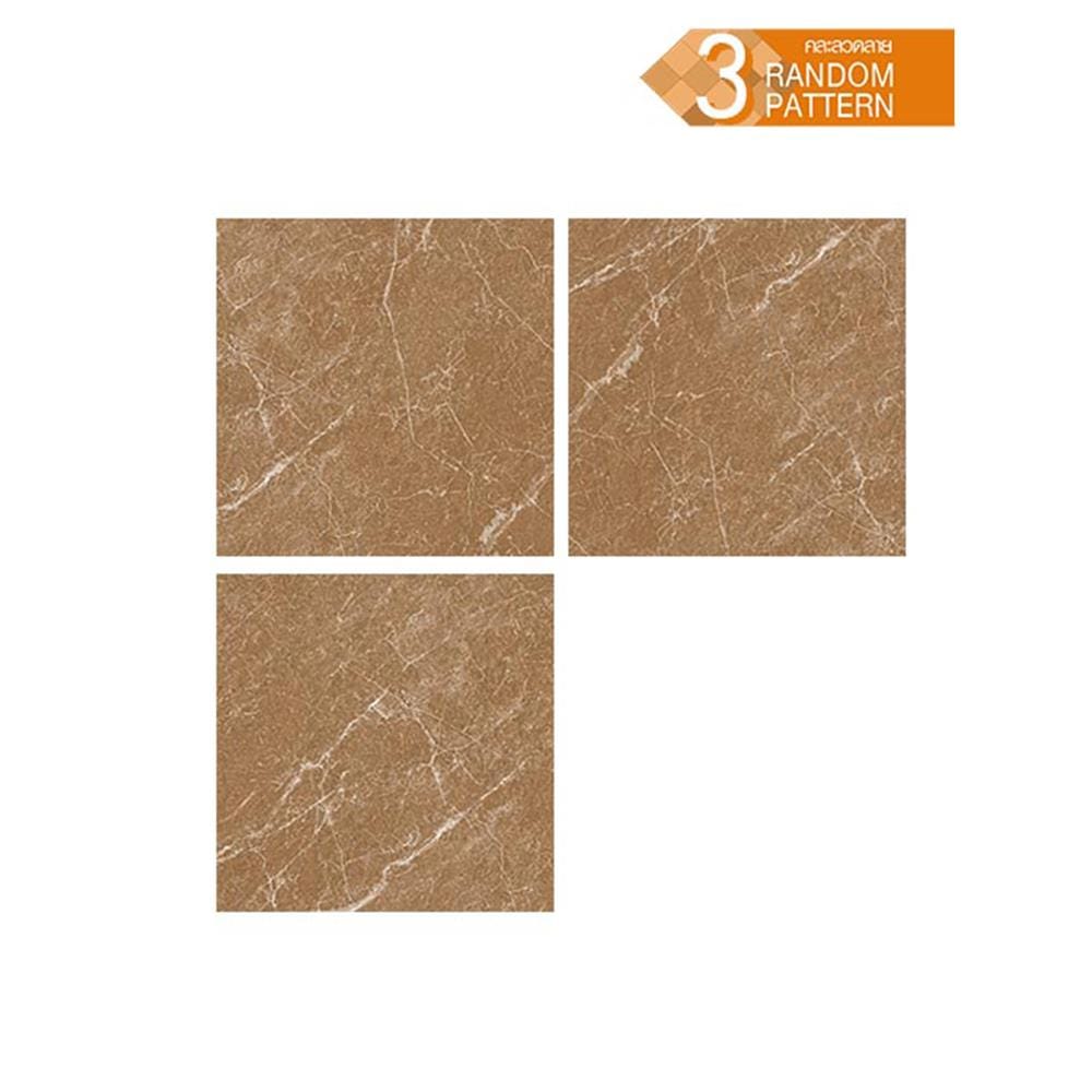 กระเบื้องพื้นพอร์ซเลน  16x16 นิ้ว COTTO พิซโซลี่ มาโรเน่ สีน้ำตาล ExC PM 0.96M2
