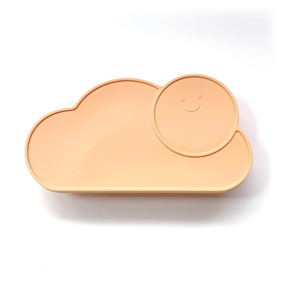 ก้อนเมฆ ส้ม จานก้นดูดซิลิโคนใส่อาหารเด็ก แกรนด์มัม Cloud Plat _1