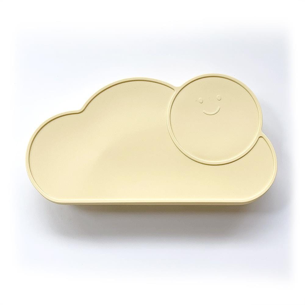 ก้อนเมฆ เหลือง จานก้นดูดซิลิโคนใส่อาหารเด็ก แกรนด์มัม Cloud Plat_1