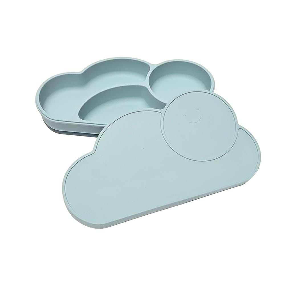ก้อนเมฆ ฟ้า จานก้นดูดซิลิโคนใส่อาหารเด็ก แกรนด์มัม Cloud PlatCloud Plat_0