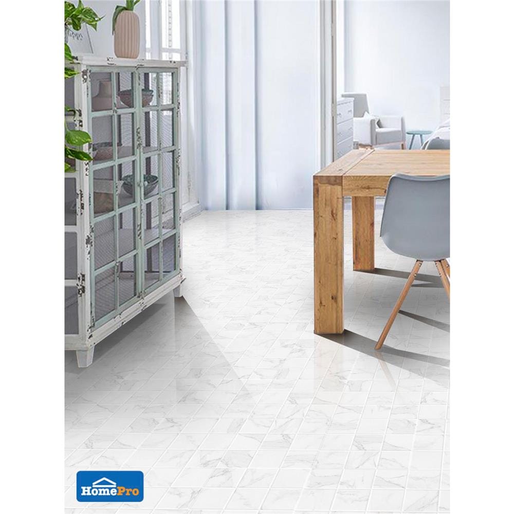 กระเบื้องพื้น 16x16 นิ้ว COTTO บีเวล ขาว PM 0.96M2