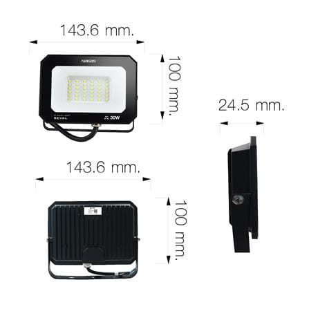 สปอตไลท์ภายนอก LED NAGAS REVAL 30 วัตต์ DAYLIGHT สีดำ_6