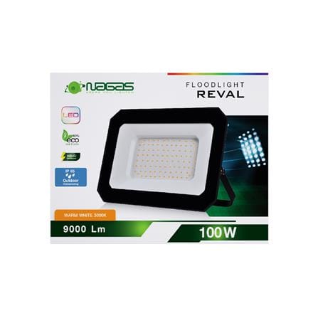 สปอตไลท์ภายนอก LED NAGAS REVAL 100 วัตต์ WARM WHITE สีดำ_4