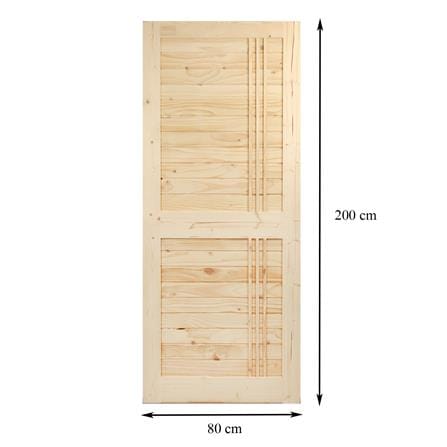 ประตูไม้สน AZLE–EZ27BJ 80X200 ซม._5