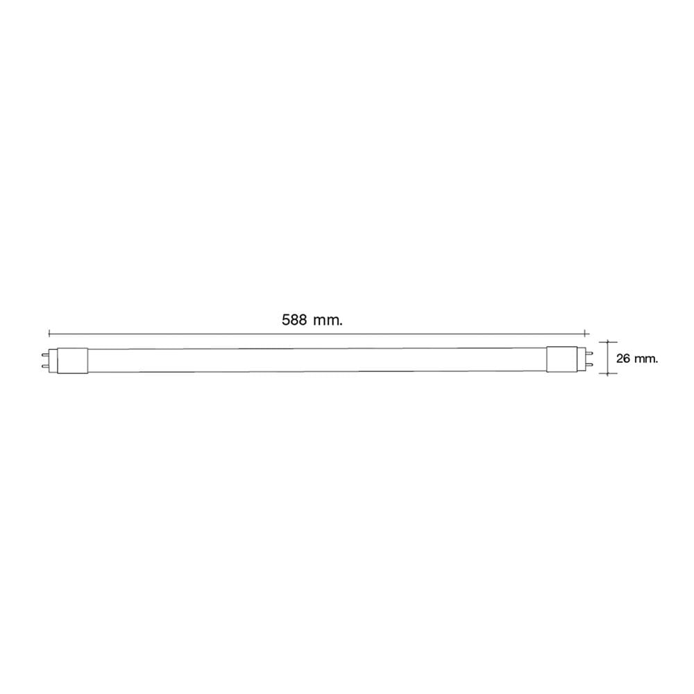 หลอด LED สั้น HI-TEK T8 HI-EFF DE 10 วัตต์ DAYLIGHT G13