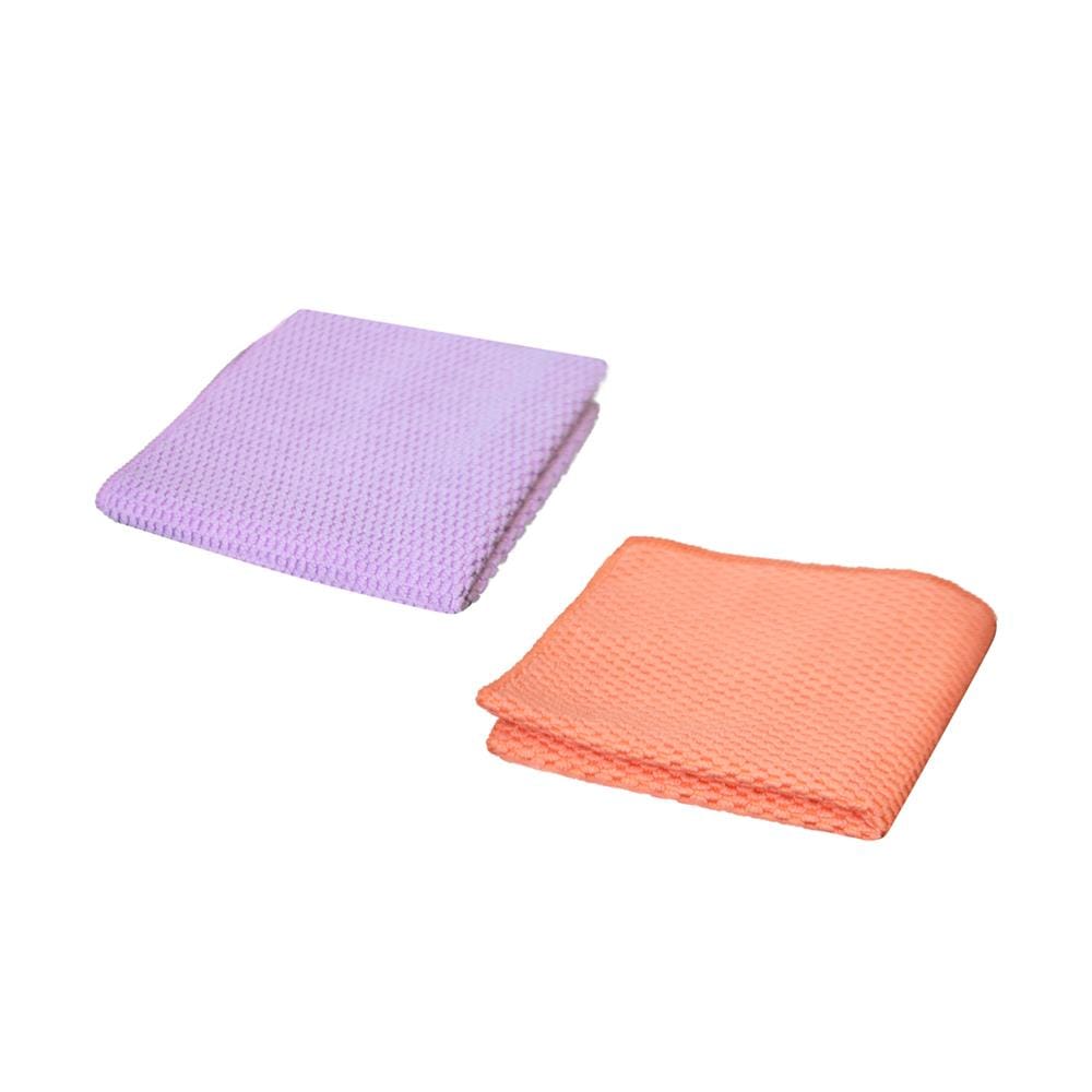 ผ้าทำความสะอาดอเนกประสงค์ ACCO 30X30 ซม. แพ็ก 2 ชิ้น สีส้ม/ม่วง