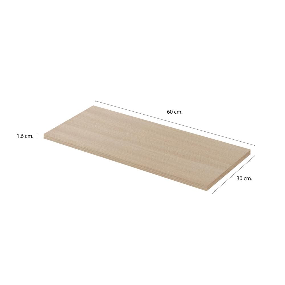 แผ่นชั้นไม้เมลามีน STACKO 60X30X1.6 ซม. สีไวท์โอ๊ค