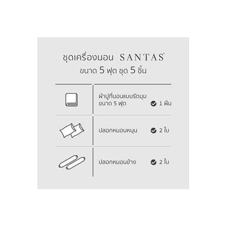 ผ้าปูที่นอน 5 ฟุต 5 ชิ้น SANTAS FLAGSTONE GR_6