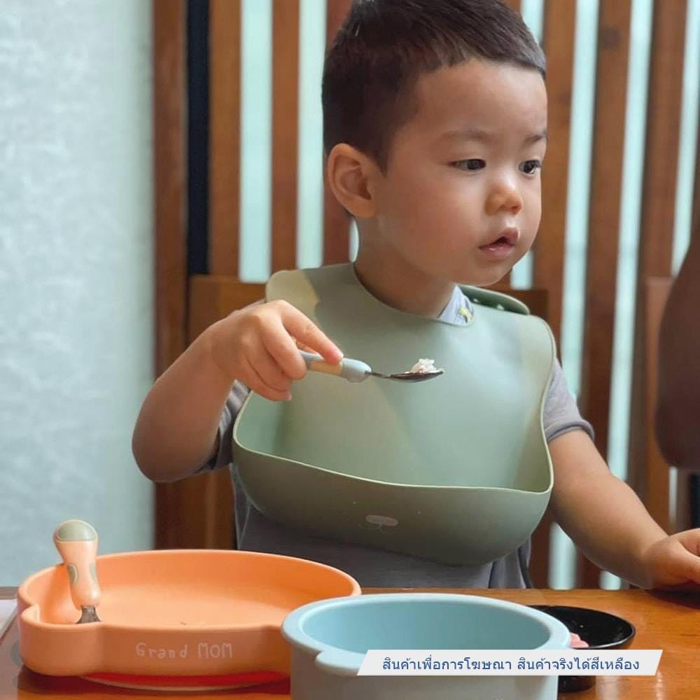 ผ้ากันเปื้อน GRANDMOM SILICONE BIB YELLOW_7