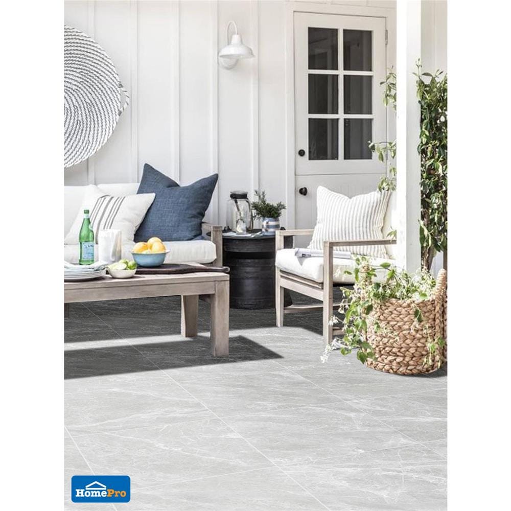 กระเบื้องพื้นพอร์ซเลน 60x60 ซม. TARA เครบี เทาอ่อน A 1.44