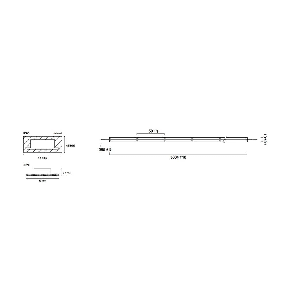 ไฟเส้น LED L&E 12 วัตต์ IP20 3 เมตร DAYLIGHT