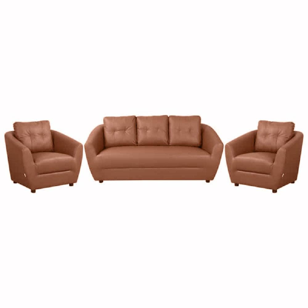 ชุดโซฟา 5 ที่นั่ง AS FURNITURE ROOF LBWD41 PVC สีน้ำตาลอ่อน