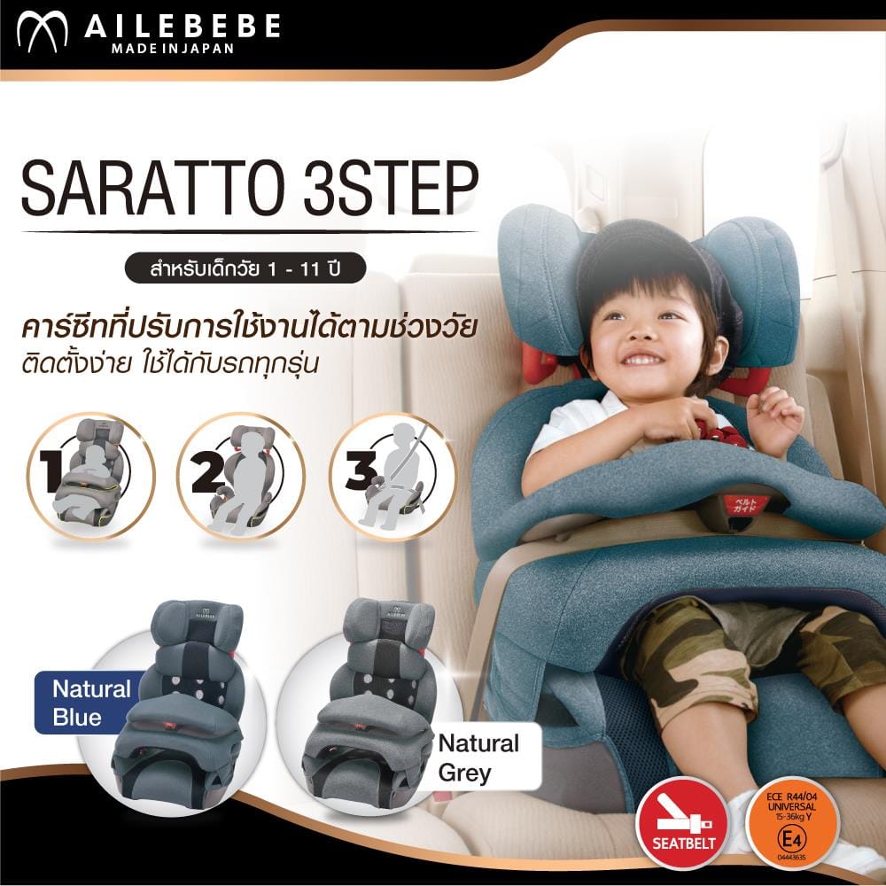 คาร์ซีท AILEBEBE คาร์ซีทเด็กโตSarattoGR_10