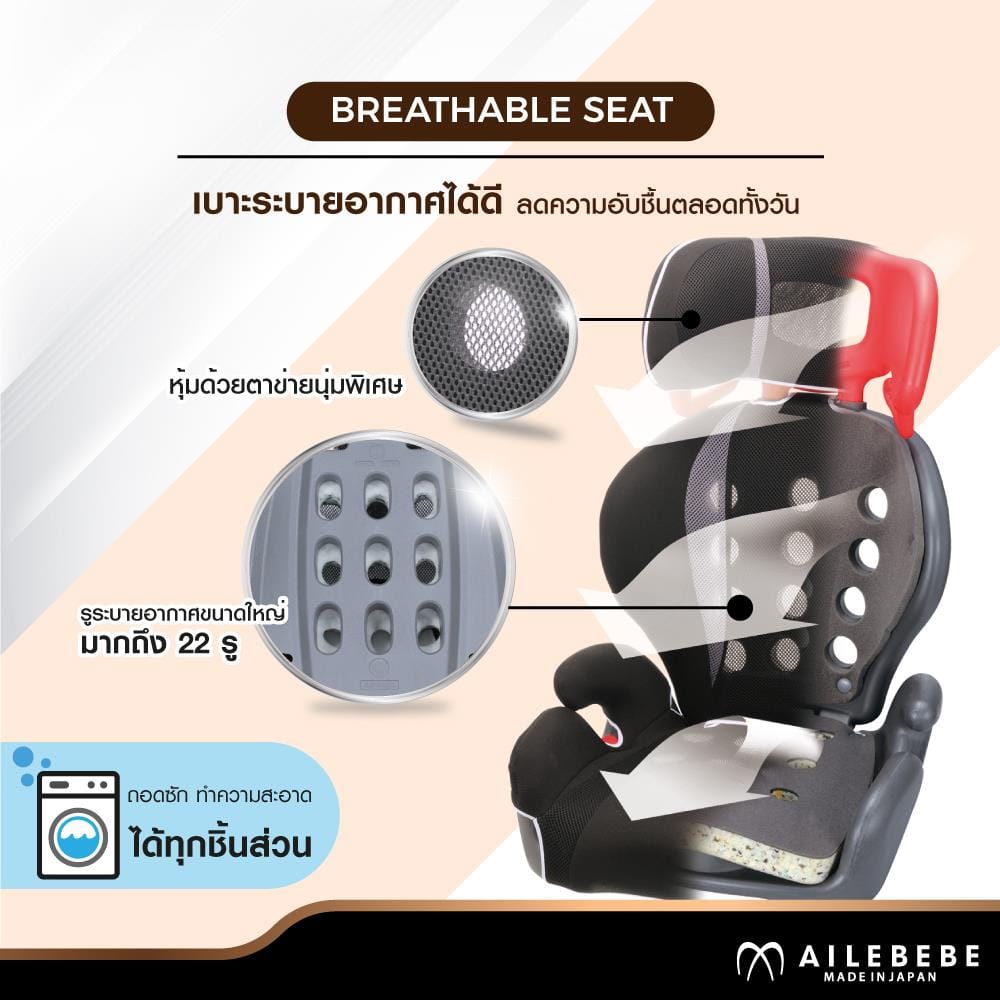 คาร์ซีท AILEBEBE คาร์ซีทเด็กโตSarattoGR_7