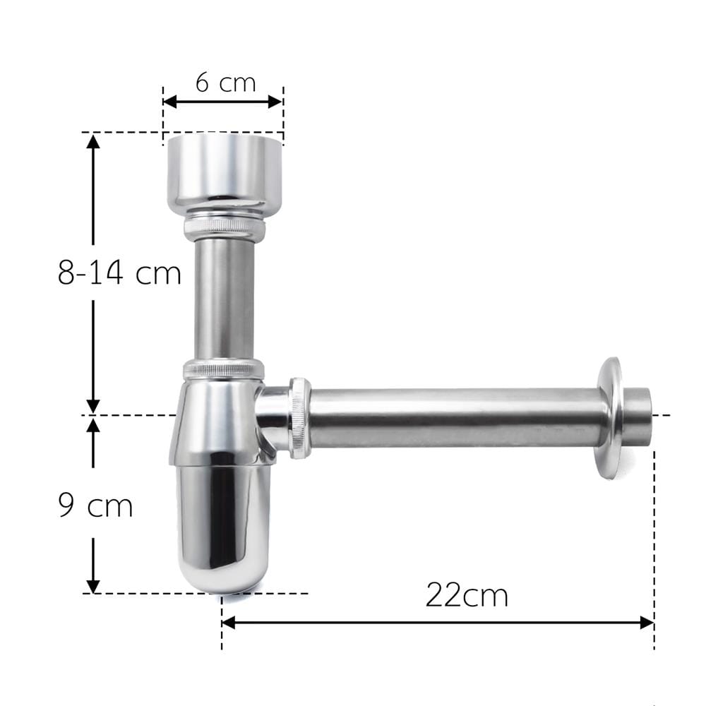 ท่อน้ำทิ้งโถปัสสาวะชายแบบกระปุก 20 ซม. DONMARK GL-5323