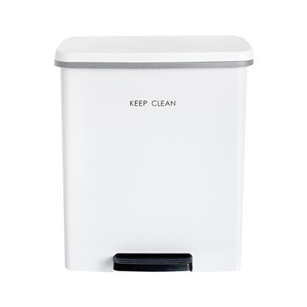 ถังขยะเหยียบเหลี่ยม DKW SOFT CLOSE 10 ลิตร สีขาว_1
