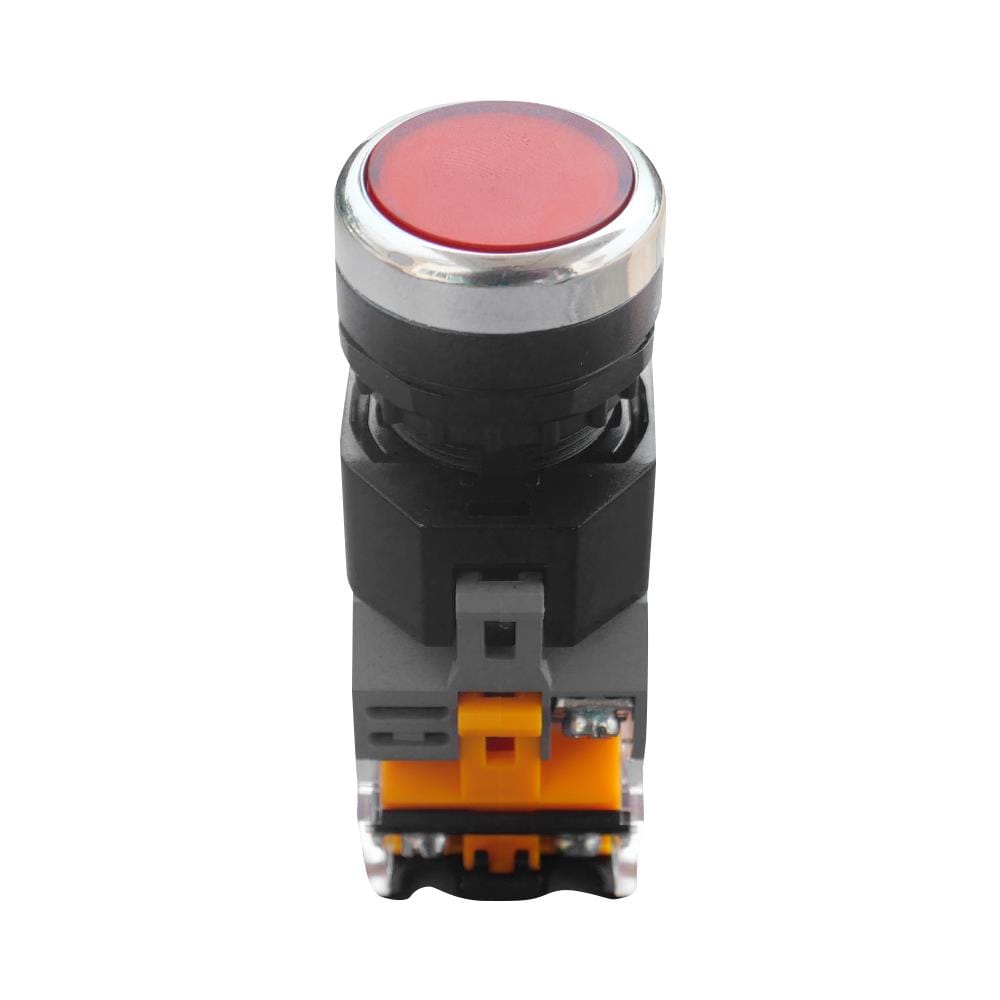 สวิตช์ปุ่มกด LED CT ELECTRIC LA38-11D/RE 22 มม. สีแดง