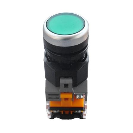 สวิตช์ปุ่มกด LED CT ELECTRIC LA38-11D/GR 22 มม. สีเขียว_0