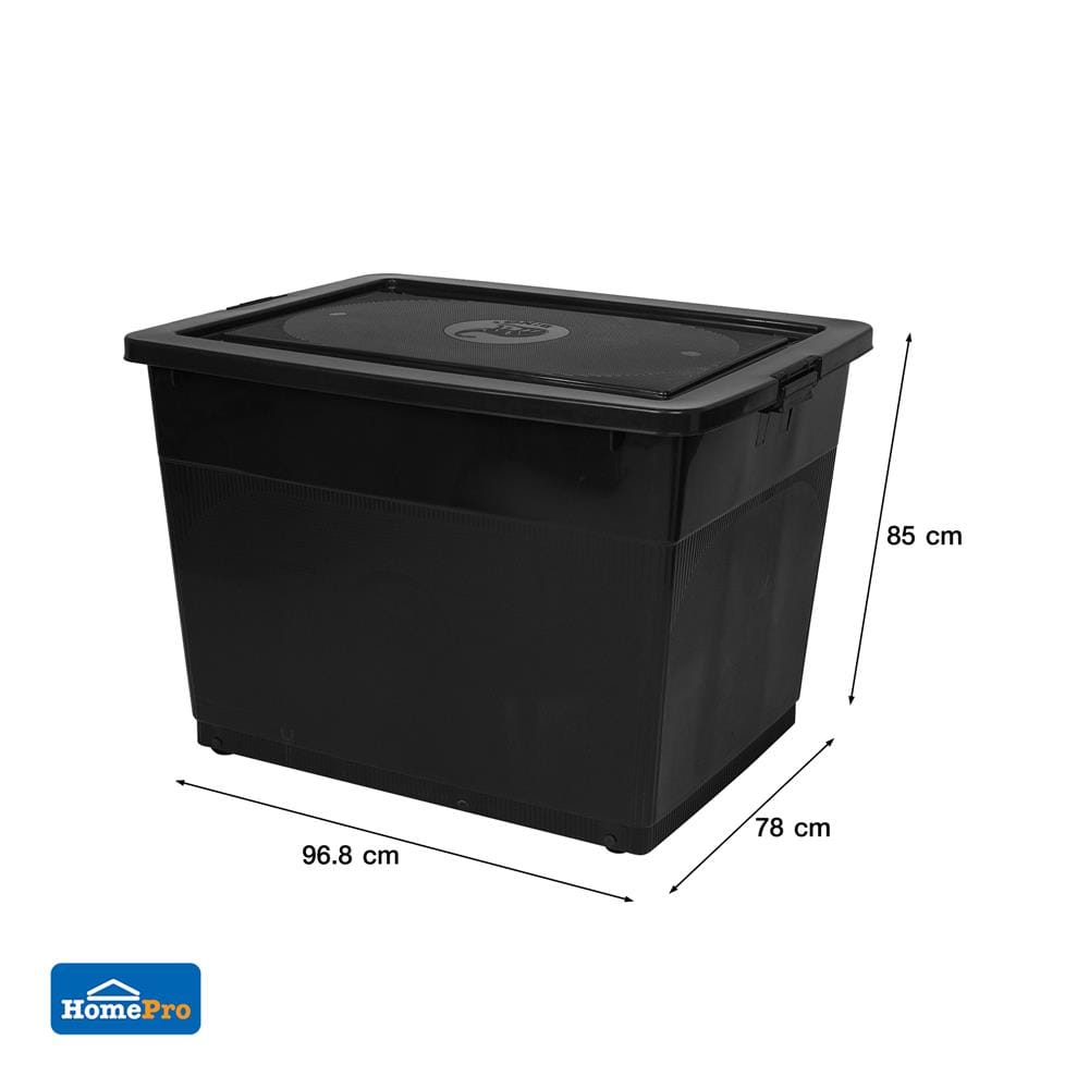 กล่องเก็บของ 340 ลิตร ME LIVING 904XL 78x96.8x85 ซม. สีดำ
