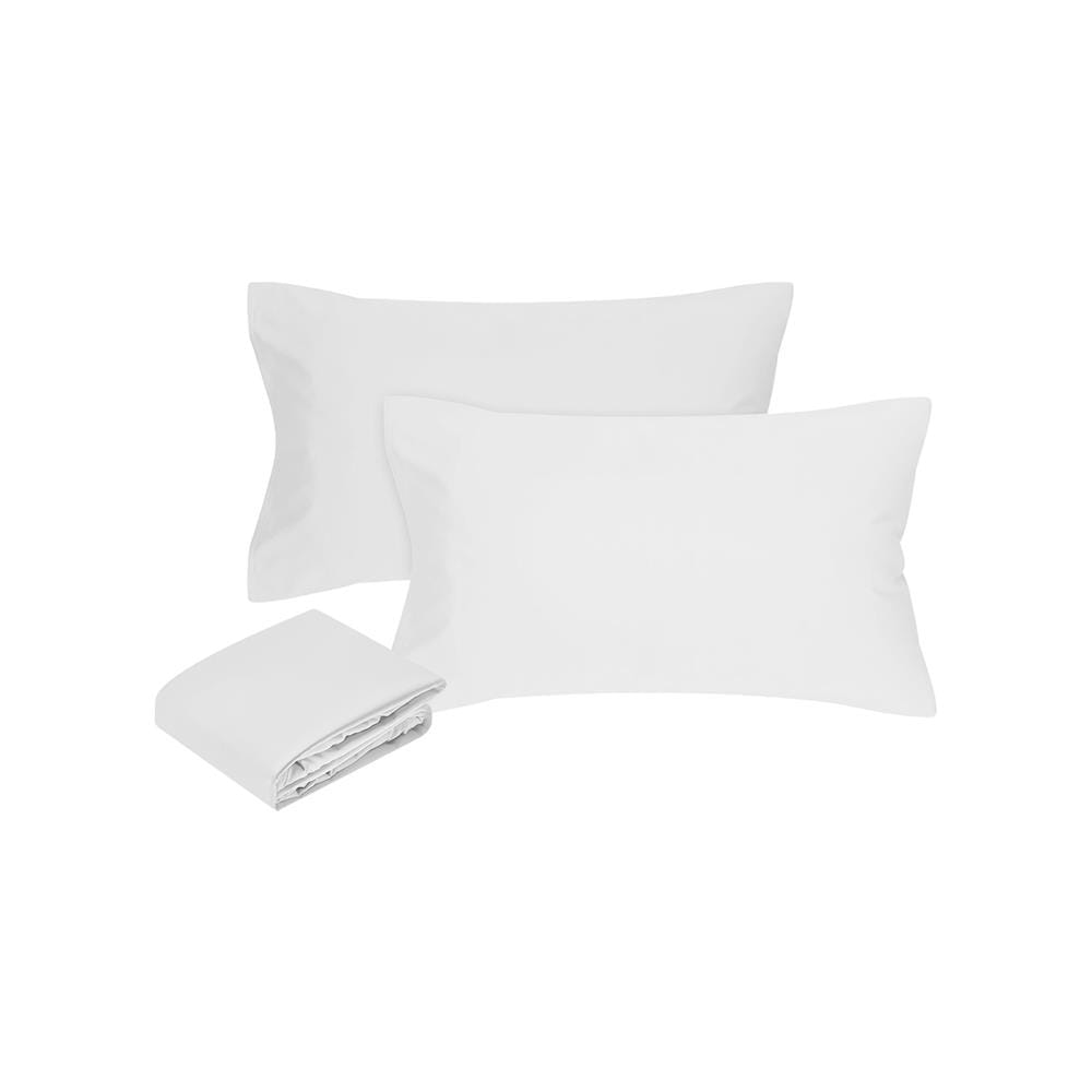 ชุดผ้าปูที่นอน 6 ฟุต 3 ชิ้น ME LIVING 180TN TC สี WHITE