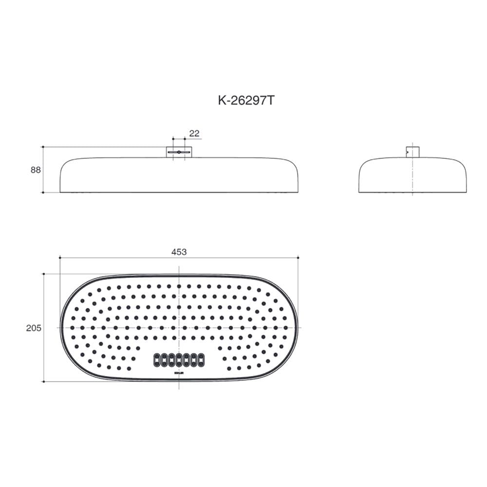 ฝักบัวก้านแข็ง เฉพาะหัว KOHLER K-26297T-2MB