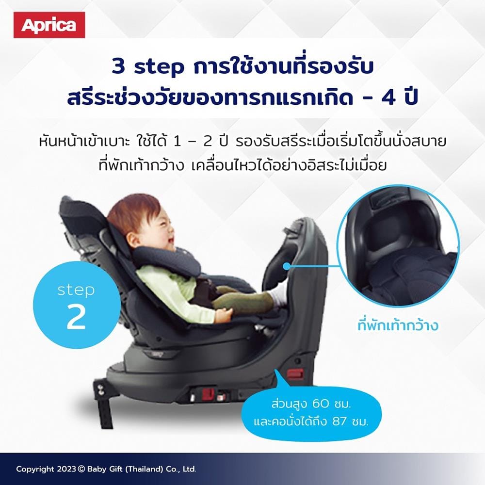 คาร์ซีท APRICA Fladea Grow SafetyPlus_10