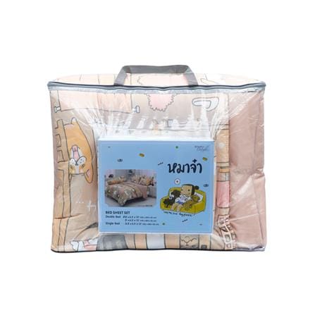 ชุดผ้าปูที่นอน 6 ฟุต 6 ชิ้น TULIP หมาจ๋า 60204-DLC129_3