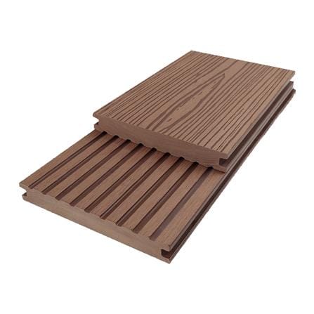 ไม้พื้นตัน THAISUN GW008-3D 2x14x240 ซม. สีน้ำตาลแ...