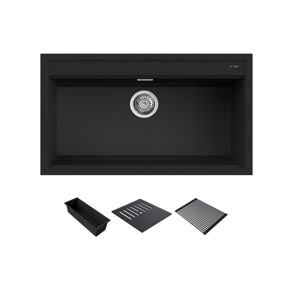 ซิงค์ฝัง 1 หลุม METRIX KIN120BL-BL สีดำ