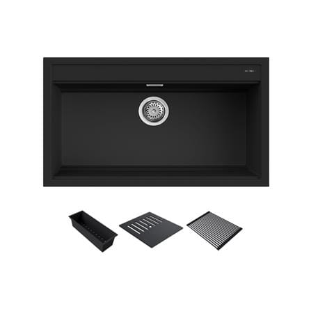 ซิงค์ฝัง 1 หลุม METRIX KIN120BL-BL สีดำ_0