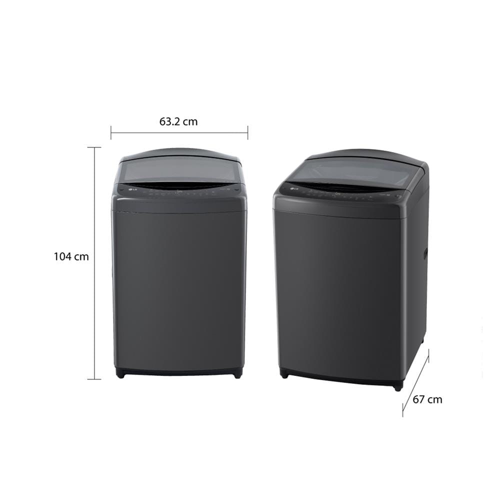 เครื่องซักผ้าฝาบน LG TV2521DV7B 21 กก. อินเวอร์เตอร์ สีดำ