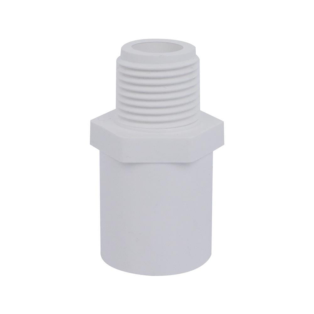 ข้อต่อตรงเกลียวนอก-หนา SCG 1/2 นิ้ว สีขาว
