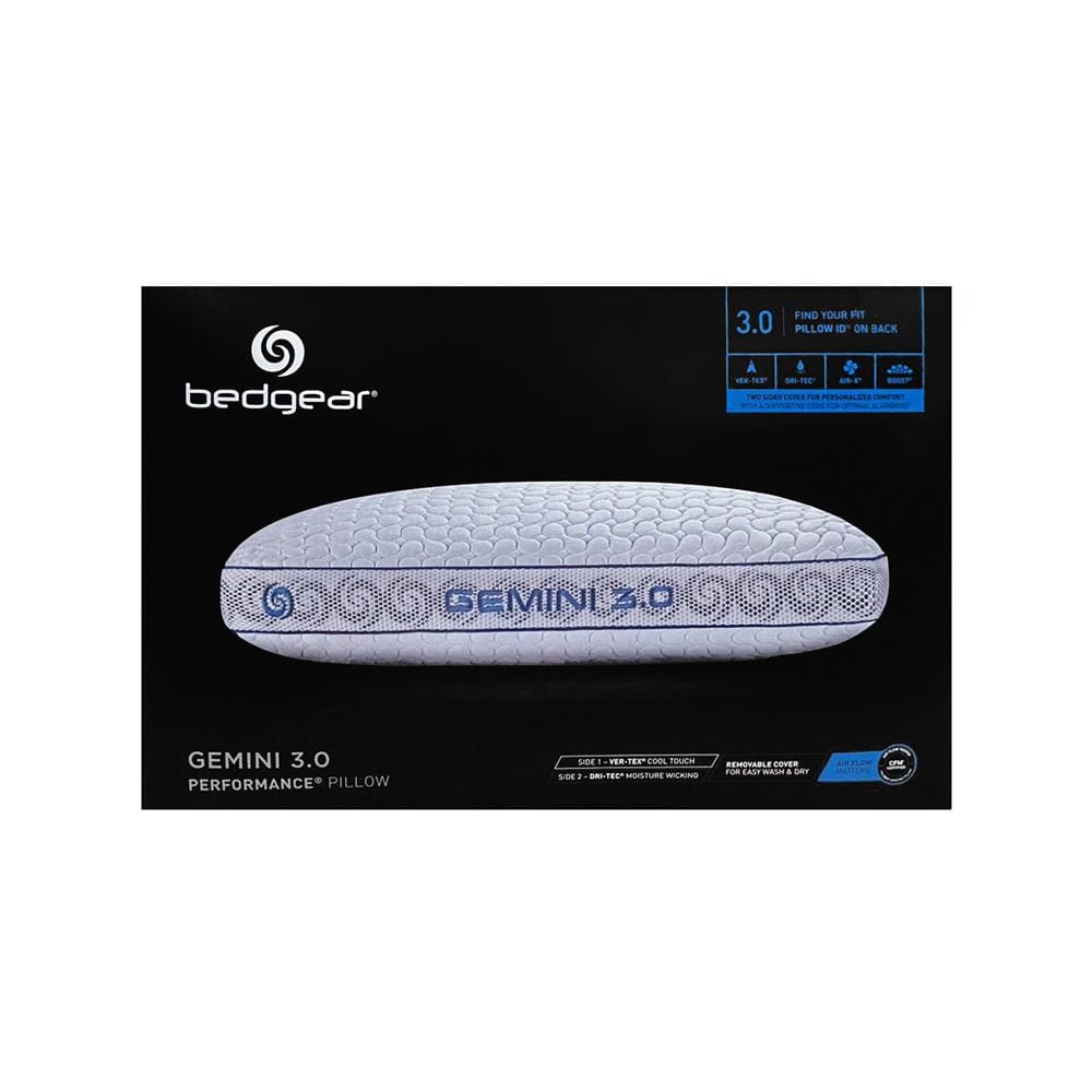 หมอนสุขภาพ เมมโมรี่โฟม BEDGEAR GEMINI 3.0 17x24 นิ้ว สีขาว